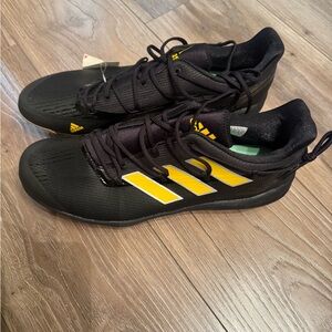 Adidas Black and Yellow baseball cleats